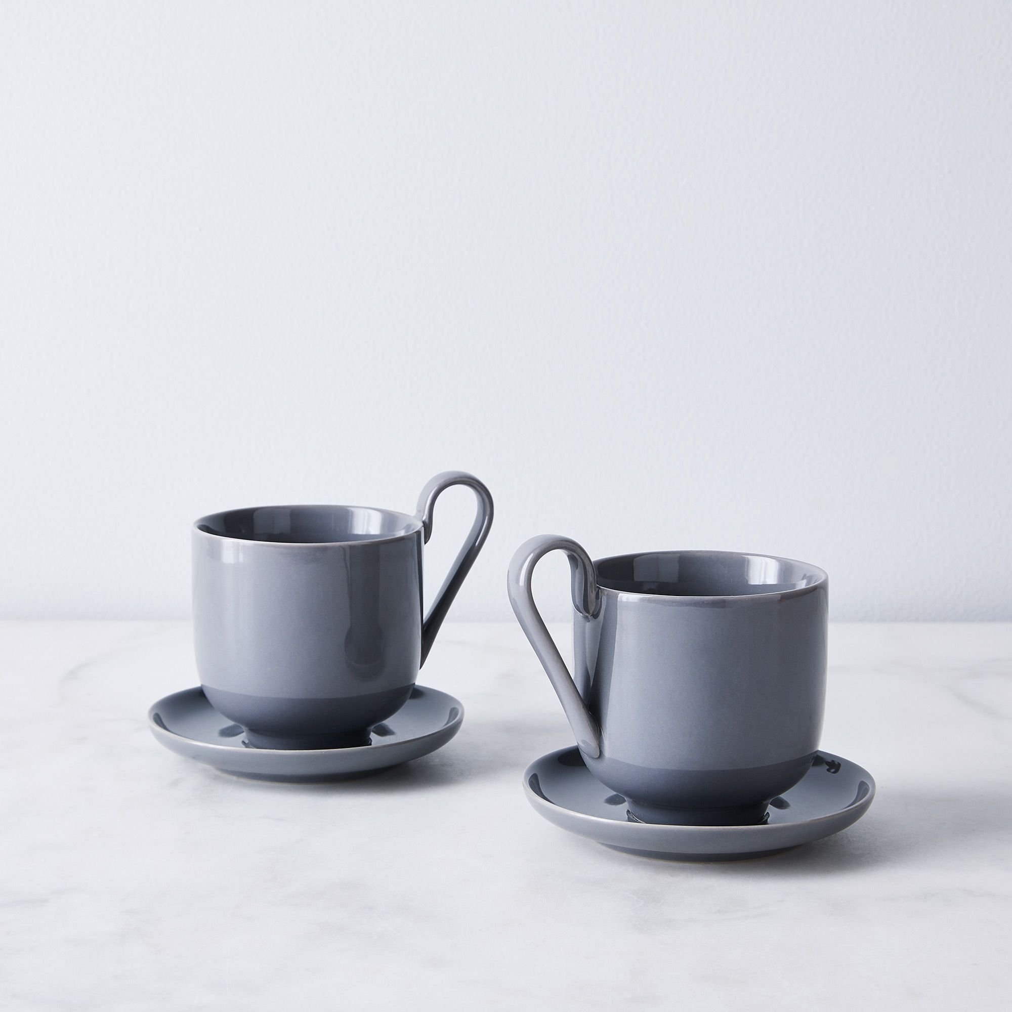 Minimalism nordic style glossy modern porcelain tea set wholesale ceramic milk cappuccino espresso cups coffee mug with saucer