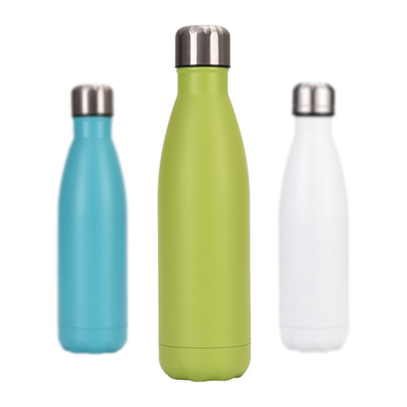 Top Sale 500ml Customized Portable Sports Stainless Steel Water Bottle, Vacuum Flask Cola Shape Fitness Water Bottle