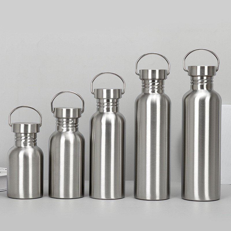 500 ml 750 ml 1000 ml wide mouth single wall stainless steel sport water bottle with stainless steel lid