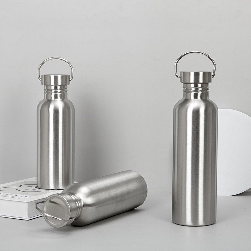 500 ml 750 ml 1000 ml wide mouth single wall stainless steel sport water bottle with stainless steel lid