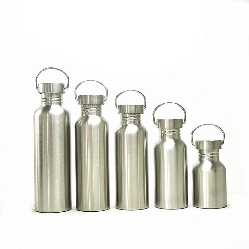 500 ml 750 ml 1000 ml wide mouth single wall stainless steel sport water bottle with stainless steel lid