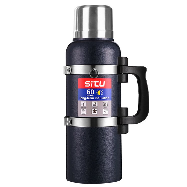 FACTORY PRICE oem custom print logo color stainless steel thermos vacuum insulated flask travel sports water bottle with handle