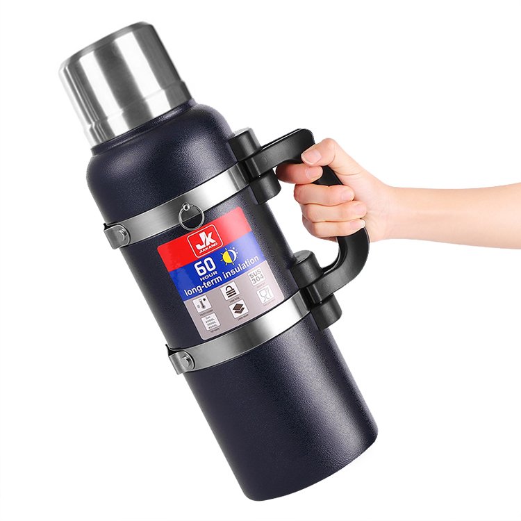 FACTORY PRICE oem custom print logo color stainless steel thermos vacuum insulated flask travel sports water bottle with handle