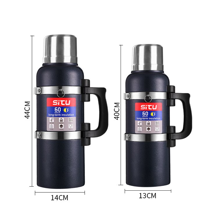 FACTORY PRICE oem custom print logo color stainless steel thermos vacuum insulated flask travel sports water bottle with handle