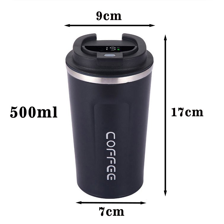 Design Double Wall Vacuum Flask Stainless Steel Outdoor Sport Led Smart Intelligent Water Bottle Coffee Mug Cup to Drink Water