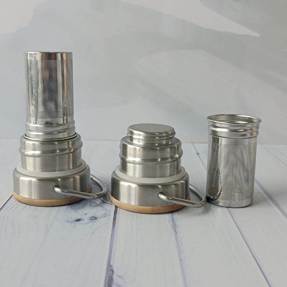 Wholesale Thermal Bottle 500ML Double Wall Stainless Steel Water Bottle Thermoses Vacuum Flask With Bamboo Lid