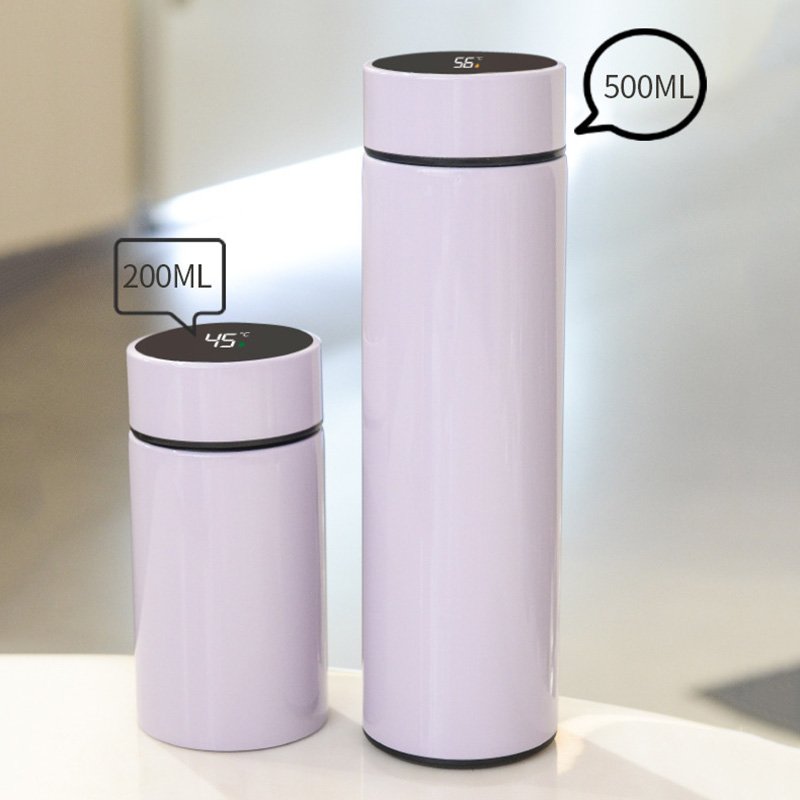 Mini 200ml Led Stainless Steel Vacuum Flask Temperature Display Thermal Smart Water Bottle for School Kids Children