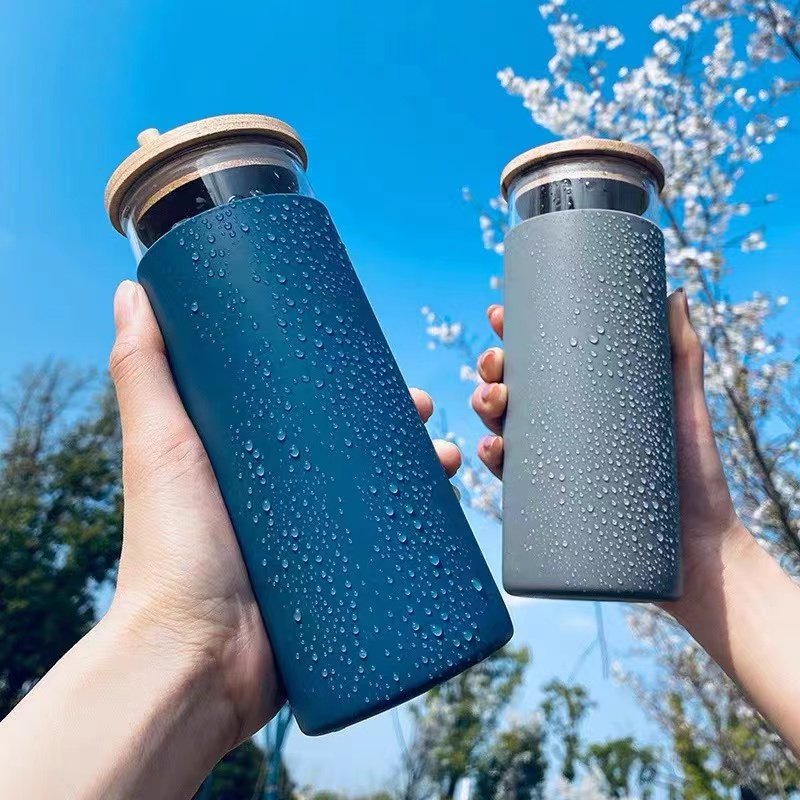20oz 30oz 40oz wholesale bulk custom rainbow travel bamboo glass sublimation water coffee tumbler cup bottle mug with straw