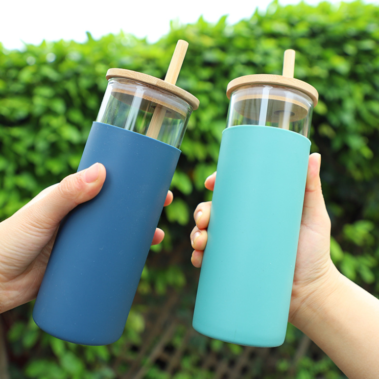 20oz 30oz 40oz wholesale bulk custom rainbow travel bamboo glass sublimation water coffee tumbler cup bottle mug with straw