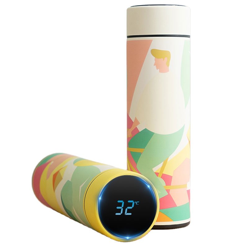 Eco Friendly Products 2024 Gym Water Bottles Temperature Led Display Water Bottle Type Smart Stainless Steel Vacuum Flask