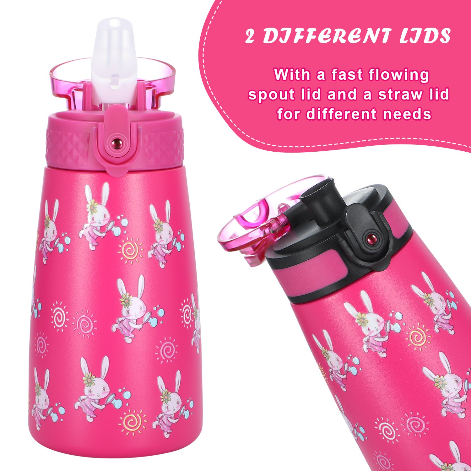 12oz 350ml Stainless Steel Insulated Thermos Kids Sports Water Bottles Sublimation Tumbler For School