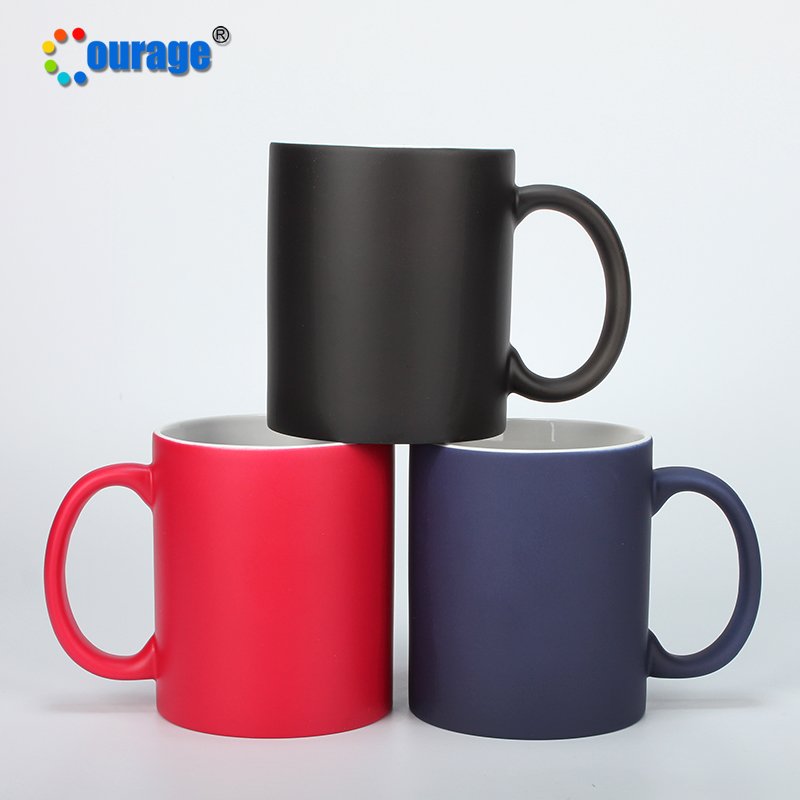 11OZ Sublimation heat transfer printing design color changing magic mug
