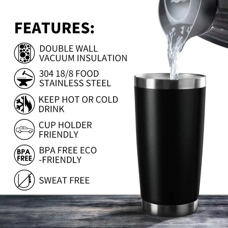 Lingyue custom thermal 20oz flask bottle double wall stainless steel coffee mug with lid tumblers sublimation