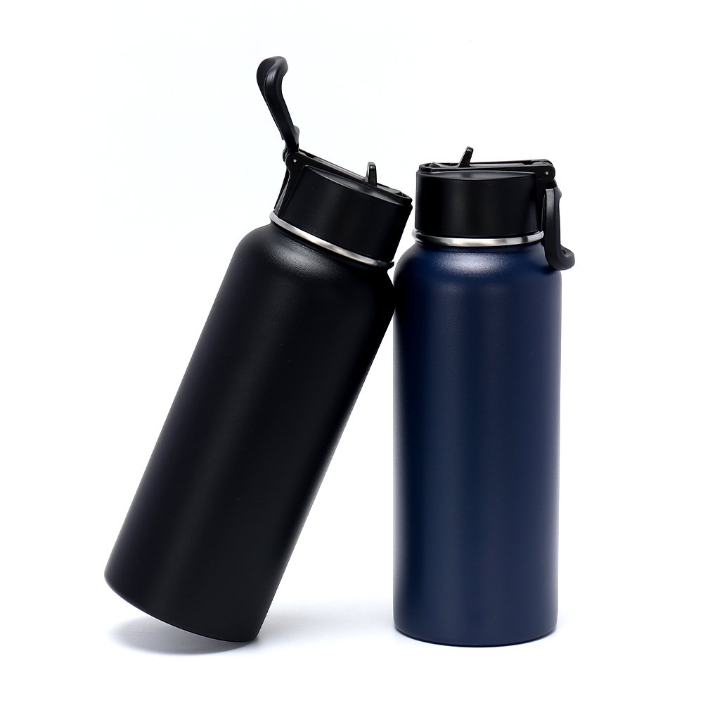 Double Wall Vacuum Flask Insulated Stainless Steel Vacuum Flask Thermo With Straw