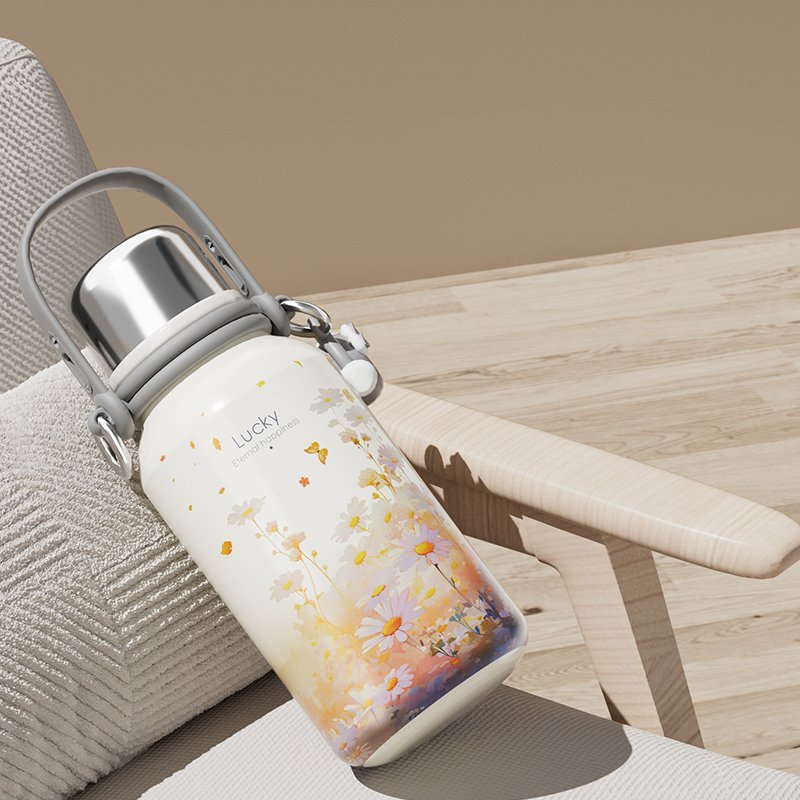 Hot Sale Portable Vacuum Flask Water Bottles with Handle Lid Kids Water Bottle Insulated Stainless Steel Gifts for Women 24 Oz