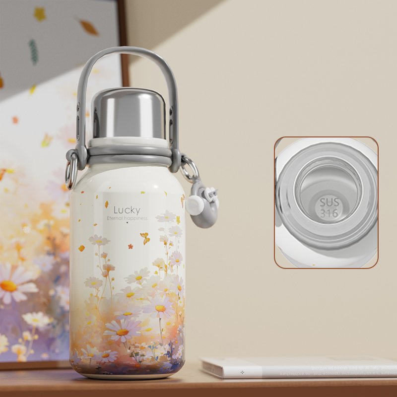Hot Sale Portable Vacuum Flask Water Bottles with Handle Lid Kids Water Bottle Insulated Stainless Steel Gifts for Women 24 Oz