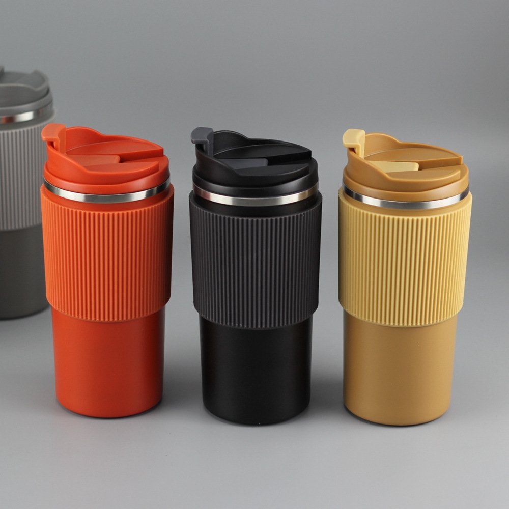 New Design Tumbler Coffee Mug Stainless Steel Double Wall vacuum cup with Silicone Case