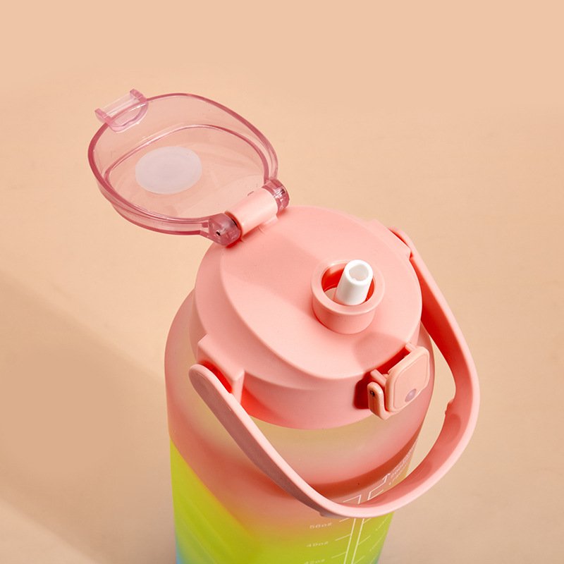 Sports Water Bottle 3pcs/set Motivational Water Bottle For Male Female Set 2000ml 900ml 280ml Portable Reusable Summer Cups