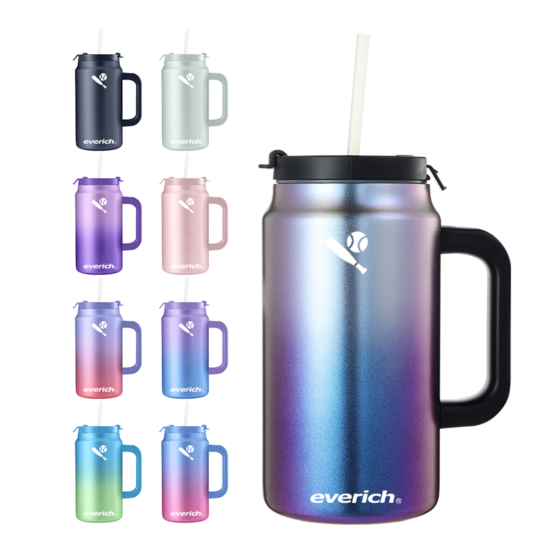 50oz Beer cup sample accept Customized logo Insulated Travel Mug Beer Tumbler with handle stainless steel cup Tumblers
