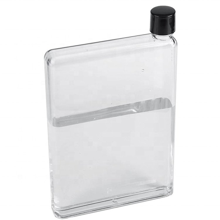 420ml Plastic Water Bottle Reusable Slim BPA Free Flat Water Bottle for School Activity Outdoor Gym Cycling Hiking
