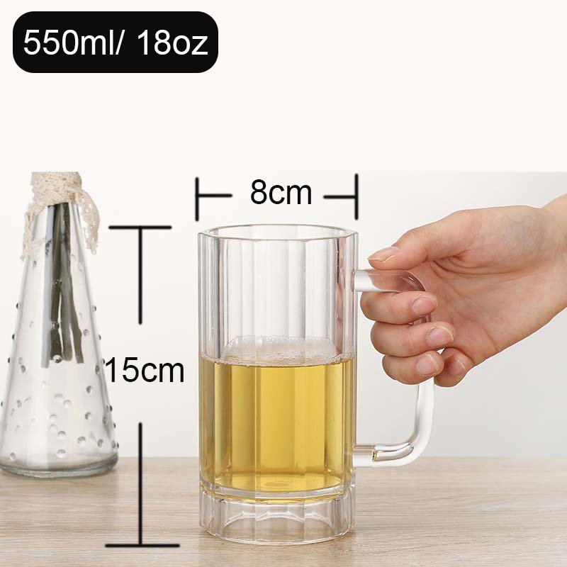 BPA Free Plastic Vintage Classic 500ml 750ml 950ml Beer Stein German Beer Mug with Handle