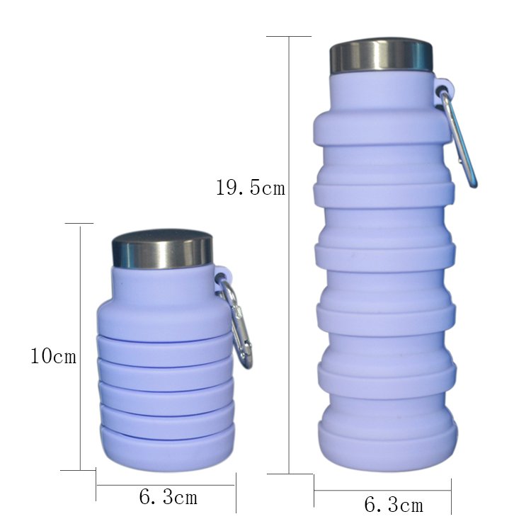 MHC Water Bottle Eco Friendly Sports Silicone Collapsible Water Bottle With Custom Logo foldable water bottle