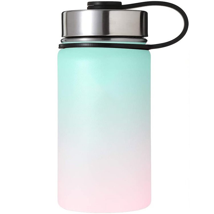 PURPLESEVEN Wholesale 14oz Double Wall Vacuum Insulated Stainless Steel Sports Thermos Coffee Flask Kids Thermo Water Bottle