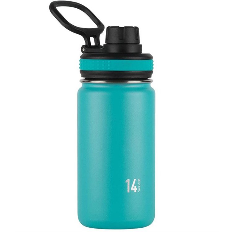 PURPLESEVEN Wholesale 14oz Double Wall Vacuum Insulated Stainless Steel Sports Thermos Coffee Flask Kids Thermo Water Bottle