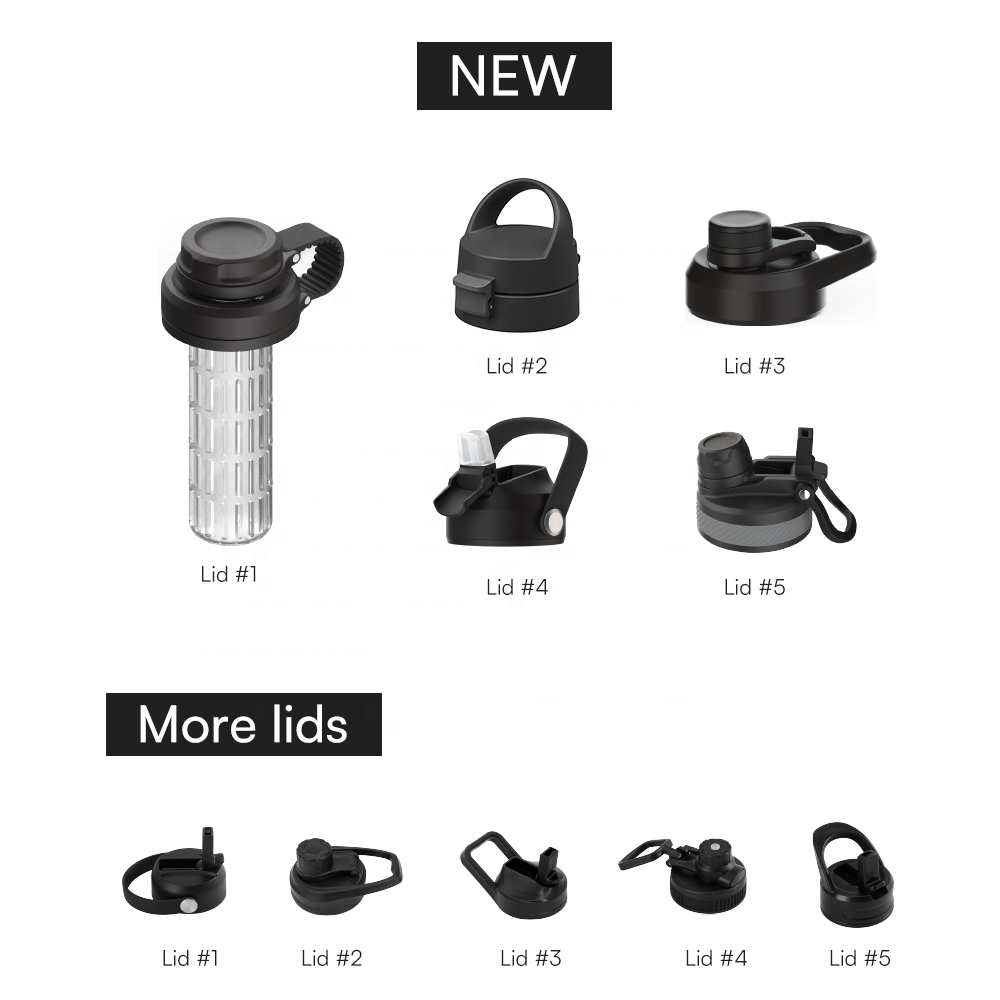 Customized Camping Water Bottle with Waterproof Stickers and Straw Insulated Vacuum Flask with Stickers