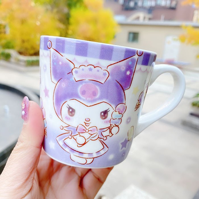 Ruunjoy wholesale kawaii sanrioed mini mug my melody kulomi kt cartoon tea cup office home decor birthday gifts ceramics cups