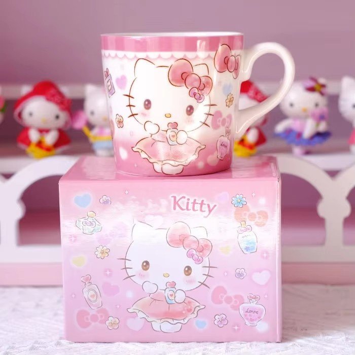 Ruunjoy wholesale kawaii sanrioed mini mug my melody kulomi kt cartoon tea cup office home decor birthday gifts ceramics cups