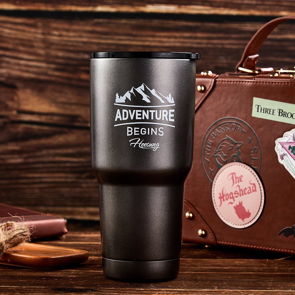 30oz Stainless Steel Double-layer Vacuum Insulated Cup, Outdoor Portable Coffee cup, Coffee Mug Logo Customization