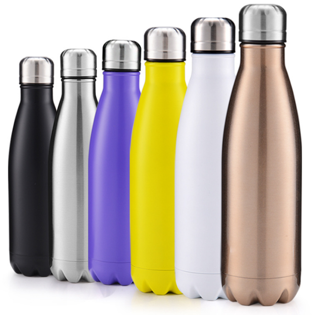Madou Food-Grade Stainless Steel Double-Wall Vacuum Flask Cola Shaped Insulated Thermos Sublimation Blank Water Bottle for Baby