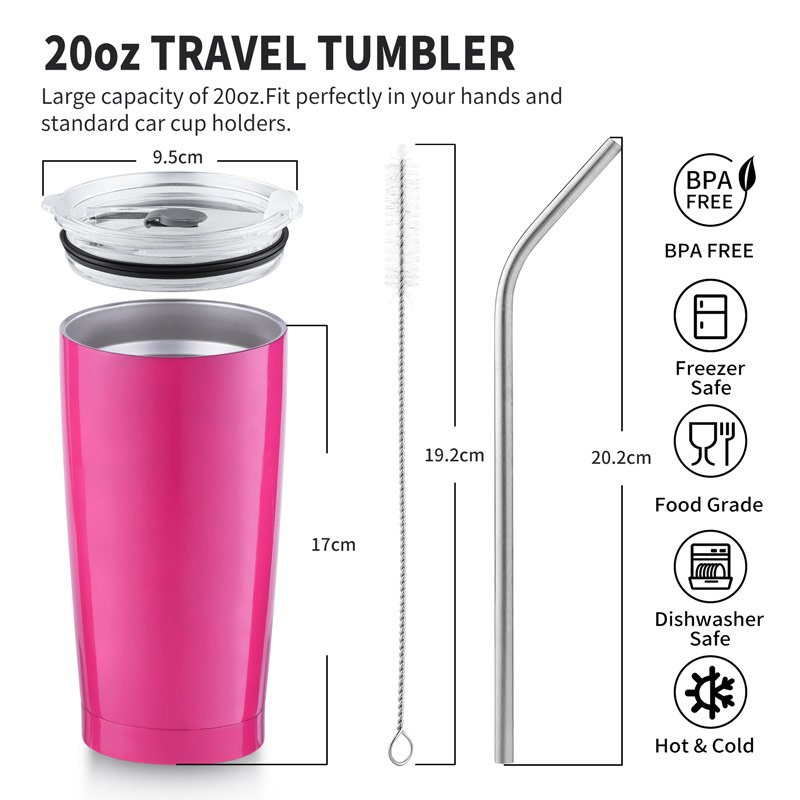 20oz Tumbler Stainless Steel Travel Coffee Tea Mugs Vacuum Cup