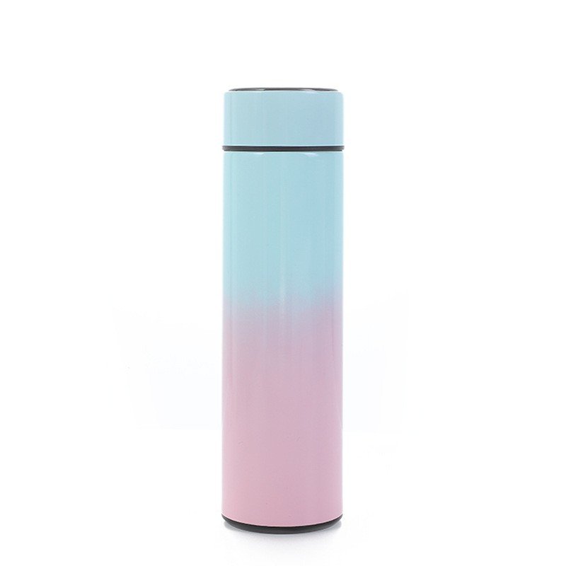 500ml double wall vacuum insulated stainless steel digital water bottle gift smart thermos with led temperature display