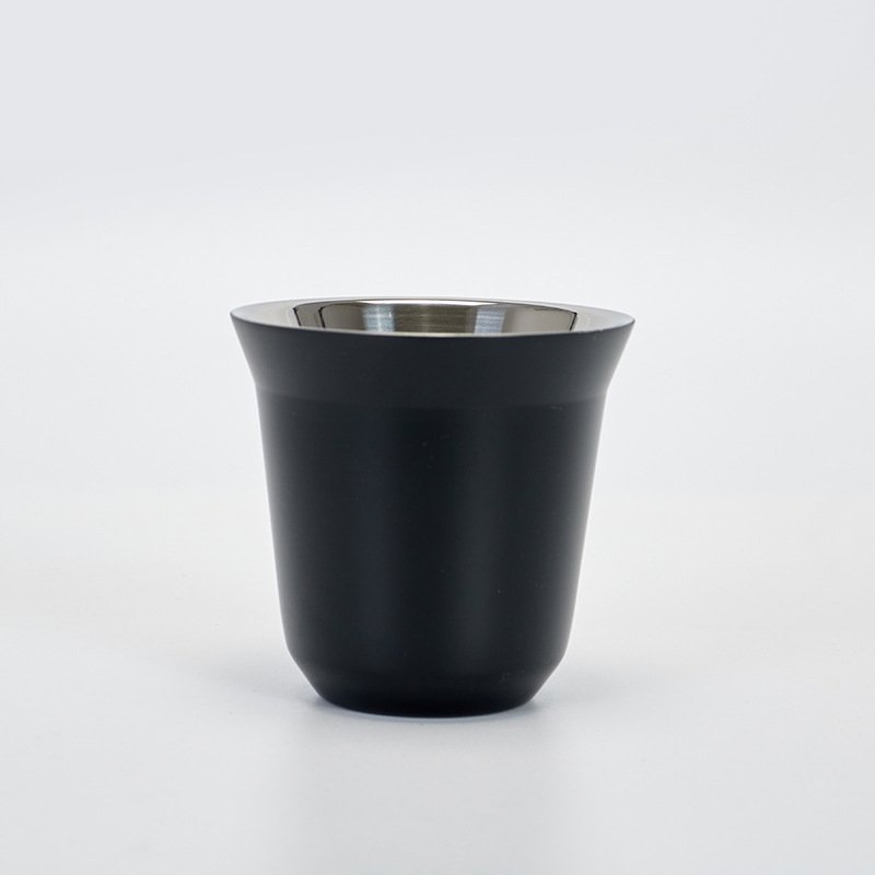 Mini stainless steel shot glass Double-layer simple insulation beer mug home bar coffee cup wholesale
