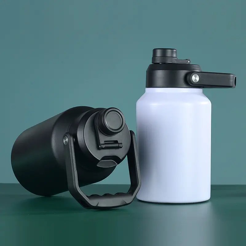 64oz ODM Gallon Water Bottle Gym Water Jug Sports Cup Stainless Steel Big Water Bottle with Flip Top