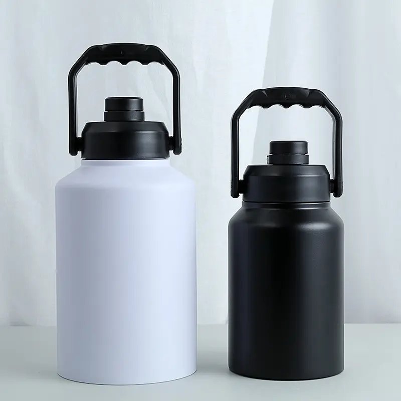 64oz ODM Gallon Water Bottle Gym Water Jug Sports Cup Stainless Steel Big Water Bottle with Flip Top
