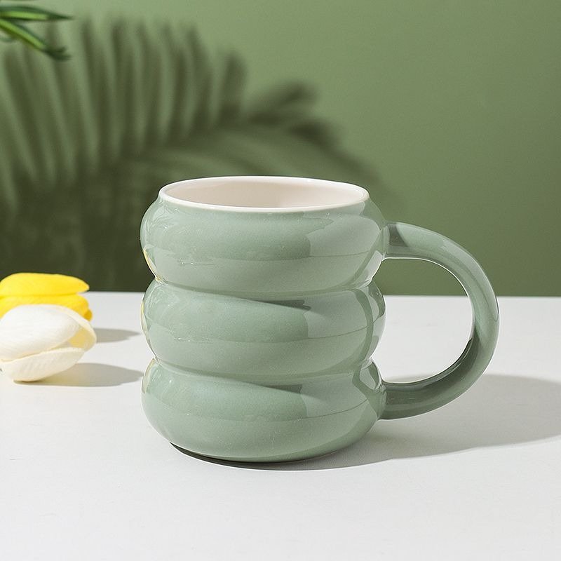 MSH Modern Simple Donut Business Gift Couple Ceramic Latte Mug