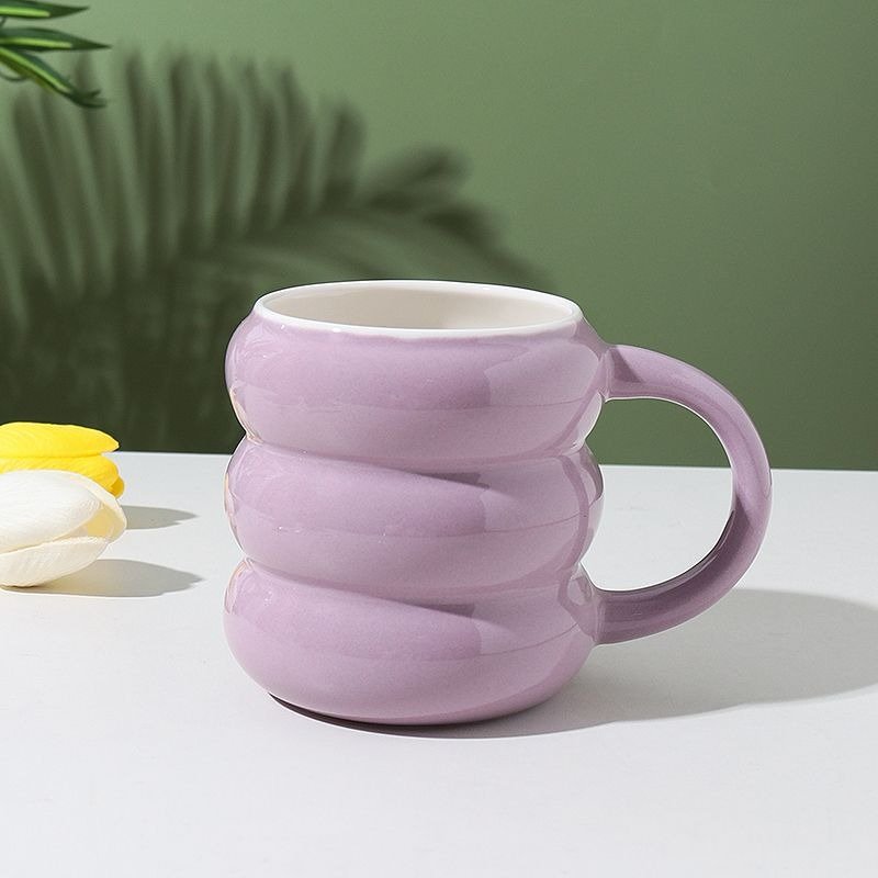 MSH Modern Simple Donut Business Gift Couple Ceramic Latte Mug