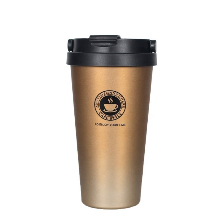 Popular Stainless Steel Vacuum Insulated Tumbler travel coffee mug with plastic Lid