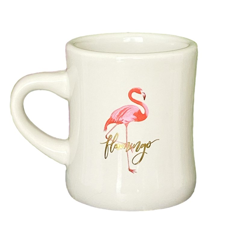 Vintage Retro Cream White 11oz Ceramic Coffee Diner Mug With Custom Logo