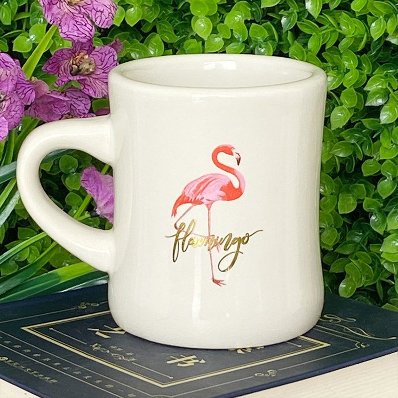 Vintage Retro Cream White 11oz Ceramic Coffee Diner Mug With Custom Logo