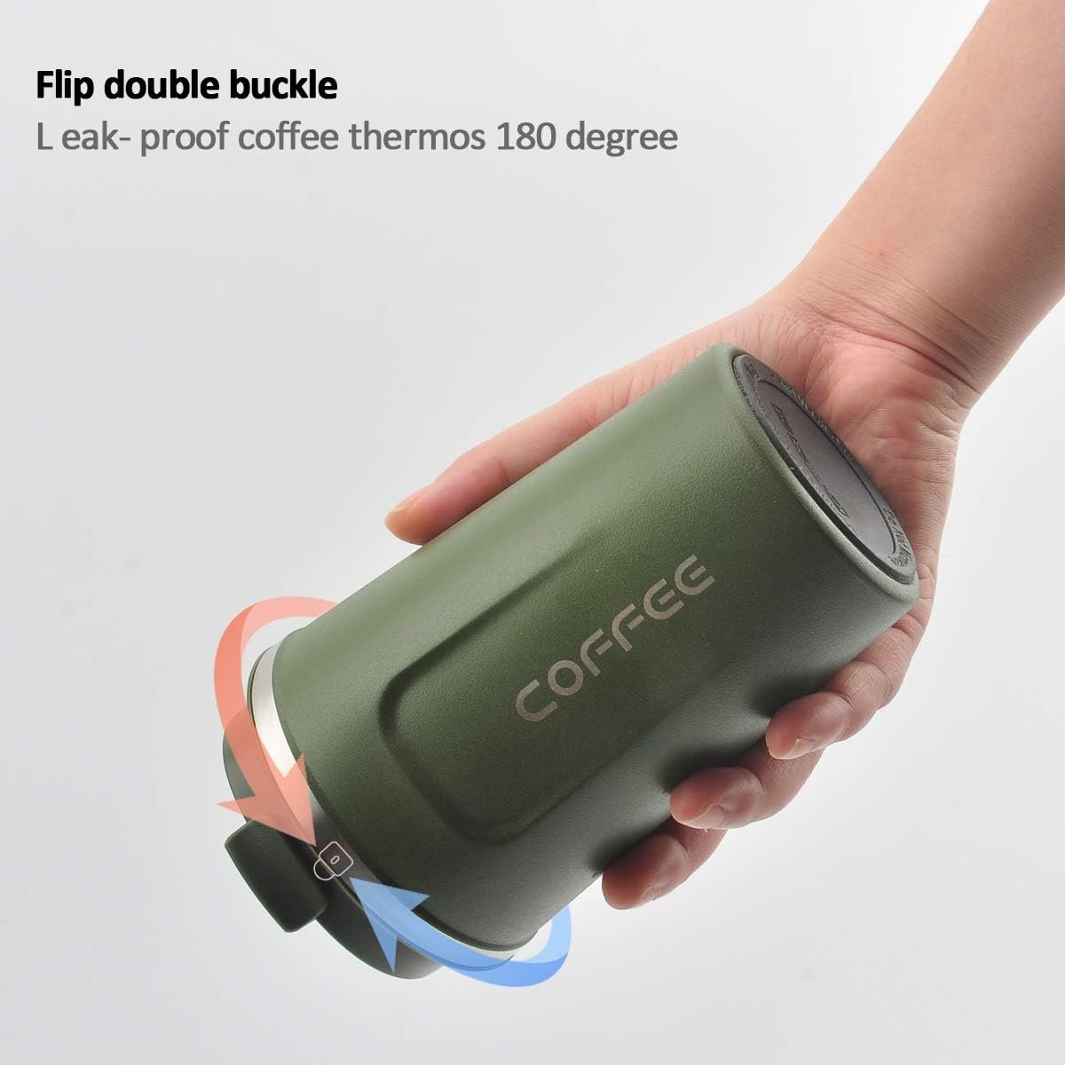 Custom 380ml 510ml hot water office mug double wall stainless steel coffee thermos mug tumbler with lids
