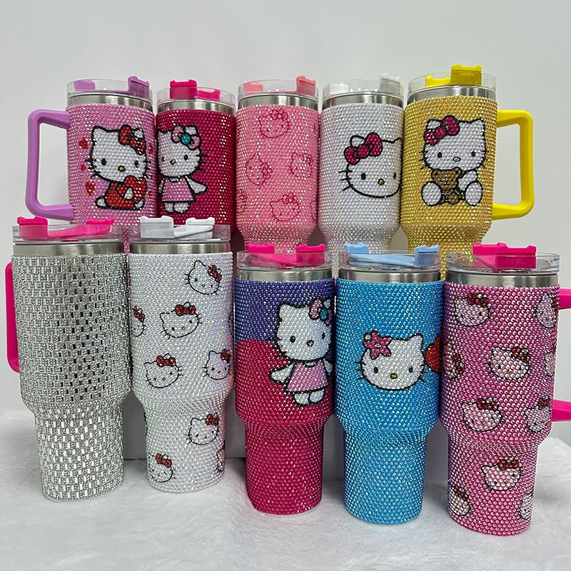 Hot selling Custom Tumbler 40oz With Handle anime stainless steel cup mug
