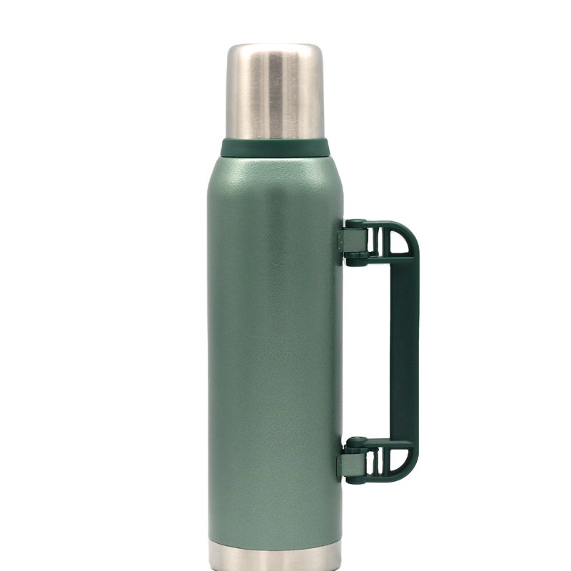 Best Quality Thermos 1L/1.3L/1.8L Hammer Coated Stainless Steel Vacuum Flask Double Wall Insulated Water Bottle with Handle