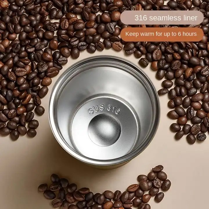 Aisamstar Leak-Proof Thermos Travel Thermal Vacuum Flask Insulated Cup Milk Tea Water Bottle 380ML Stainless Steel Coffee Mug