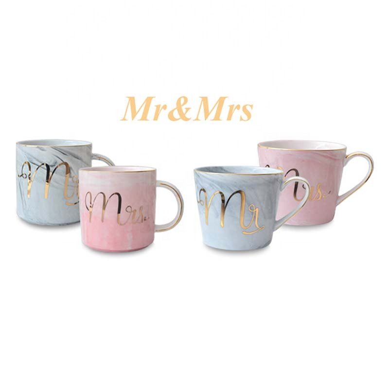 YIDING MR MRS enamel coffee ceramic mugs wholesale custom logo marble ceramic mugs coffee mug
