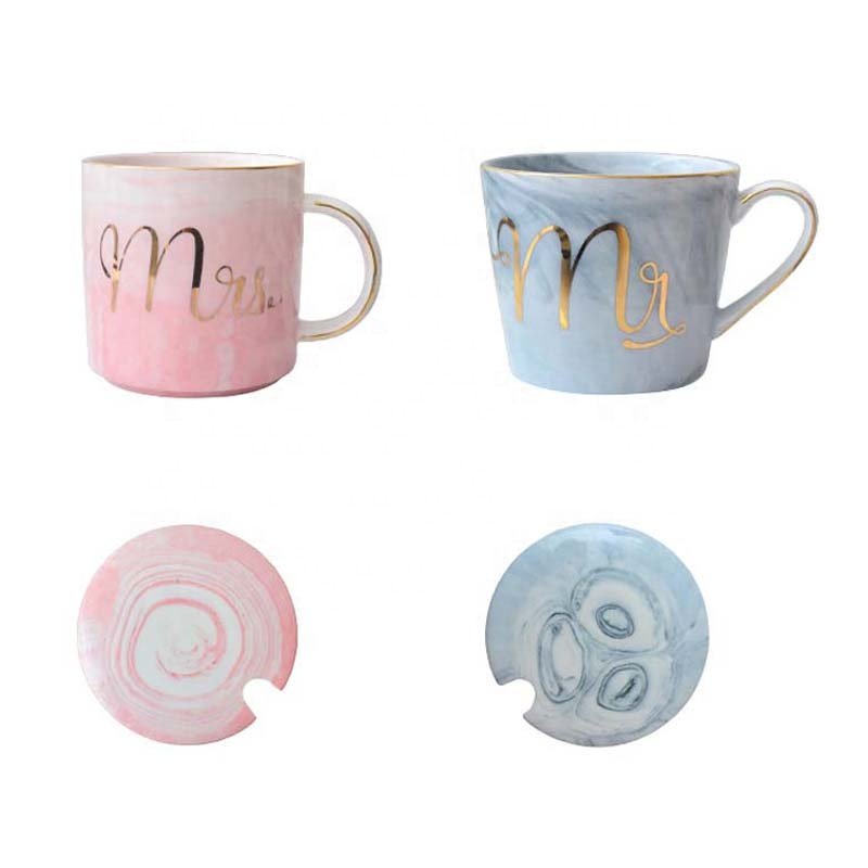 YIDING MR MRS enamel coffee ceramic mugs wholesale custom logo marble ceramic mugs coffee mug