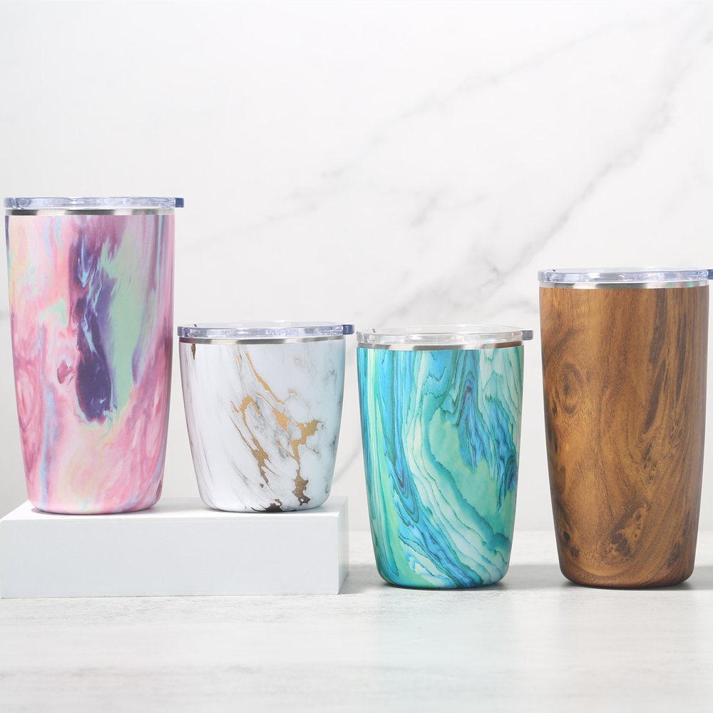 Custom Print Logo Design Water Bottle Personal Creative Stainless Steel Straight Coffee Cup Tumbler
